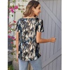 Zeagoo Women Tunics Tops Short Sleeve Summer Shirts Dressy Casual Blouses(Zr220)