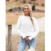 Zeagoo Women’s 2026 Fall Crewneck Cropped Sweaters Long Sleeve Knit Tops(A-white)