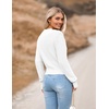 Zeagoo Women’s 2026 Fall Crewneck Cropped Sweaters Long Sleeve Knit Tops(A-white)
