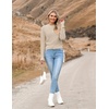 Zeagoo Women’s 2026 Fall Crewneck Cropped Sweaters Long Sleeve Knit Tops(Beige)