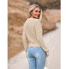 Zeagoo Women’s 2026 Fall Crewneck Cropped Sweaters Long Sleeve Knit Tops(Beige)