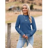 Zeagoo Women’s 2026 Fall Crewneck Cropped Sweaters Long Sleeve Knit Tops(Blue)