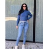 Zeagoo Women’s 2026 Fall Crewneck Cropped Sweaters Long Sleeve Knit Tops(Blue)