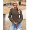 Zeagoo Women’s 2026 Fall Crewneck Cropped Sweaters Long Sleeve Knit Tops(Coffee)