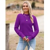 Zeagoo Women’s 2026 Fall Crewneck Cropped Sweaters Long Sleeve Knit Tops(Dark Purple)