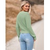 Zeagoo Women’s 2026 Fall Crewneck Cropped Sweaters Long Sleeve Knit Tops(Green)