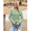 Zeagoo Women’s 2026 Fall Crewneck Cropped Sweaters Long Sleeve Knit Tops(Green)