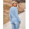 Zeagoo Women’s 2026 Fall Crewneck Cropped Sweaters Long Sleeve Knit Tops(Light Blue)