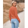 Zeagoo Women’s 2026 Fall Crewneck Cropped Sweaters Long Sleeve Knit Tops(Orange)