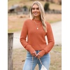 Zeagoo Women’s 2026 Fall Crewneck Cropped Sweaters Long Sleeve Knit Tops(Orange)