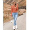 Zeagoo Women’s 2026 Fall Crewneck Cropped Sweaters Long Sleeve Knit Tops(Orange)