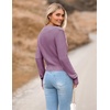Zeagoo Women’s 2026 Fall Crewneck Cropped Sweaters Long Sleeve Knit Tops(Purple)