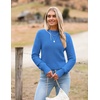 Zeagoo Women’s 2026 Fall Crewneck Cropped Sweaters Long Sleeve Knit Tops(Sky Blue)