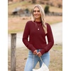 Zeagoo Women’s 2026 Fall Crewneck Cropped Sweaters Long Sleeve Knit Tops(Wine Red)