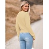 Zeagoo Women’s 2026 Fall Crewneck Cropped Sweaters Long Sleeve Knit Tops(Yellow)