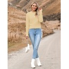 Zeagoo Women’s 2026 Fall Crewneck Cropped Sweaters Long Sleeve Knit Tops(Yellow)