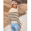 Zeagoo Women’s 2026 Fall Crewneck Cropped Sweaters Long Sleeve Knit Tops(Z-apricot Black Stripe)
