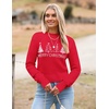 Zeagoo Women’s 2026 Fall Crewneck Cropped Sweaters Long Sleeve Knit Tops(Z-christmas Print)