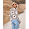 Zeagoo Women’s 2026 Fall Crewneck Cropped Sweaters Long Sleeve Knit Tops(Z-floral White)