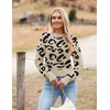 Zeagoo Women’s 2026 Fall Crewneck Cropped Sweaters Long Sleeve Knit Tops(Z-leopard Print)
