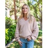 Zeagoo Womens 2026 Fall Sweaters Casual Long Sleeve V Neck Loose Lightweight Crochet Knit Pullover Sweater Tops(Khaki)