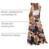 Zeagoo Womens Casual Maxi Skirts for Women 2026 High Waist Boho Skirts Floral Printed Long Flowy Skirt with Pockets(Black-floral-printed)