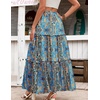 Zeagoo Womens Casual Maxi Skirts for Women 2026 High Waist Boho Skirts Floral Printed Long Flowy Skirt with Pockets(Boho-printed-02)