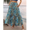 Zeagoo Womens Casual Maxi Skirts for Women 2026 High Waist Boho Skirts Floral Printed Long Flowy Skirt with Pockets(Boho-printed-02)