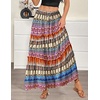 Zeagoo Womens Casual Maxi Skirts for Women 2026 High Waist Boho Skirts Floral Printed Long Flowy Skirt with Pockets(Boho-printed-03)