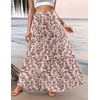 Zeagoo Womens Casual Maxi Skirts for Women 2026 High Waist Boho Skirts Floral Printed Long Flowy Skirt with Pockets(Floral-printed-02)