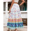 Zeagoo Womens Casual Maxi Skirts for Women 2026 High Waist Boho Skirts Floral Printed Long Flowy Skirt with Pockets(Floral-printed-03)