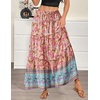 Zeagoo Womens Casual Maxi Skirts for Women 2026 High Waist Boho Skirts Floral Printed Long Flowy Skirt with Pockets(Floral-printed-05)