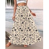 Zeagoo Womens Casual Maxi Skirts for Women 2026 High Waist Boho Skirts Floral Printed Long Flowy Skirt with Pockets(Floral-printed-2)