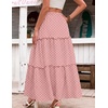 Zeagoo Womens Casual Maxi Skirts for Women 2026 High Waist Boho Skirts Floral Printed Long Flowy Skirt with Pockets(Jh1)
