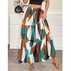Zeagoo Womens Casual Maxi Skirts for Women 2026 High Waist Boho Skirts Floral Printed Long Flowy Skirt with Pockets(Multicolor)