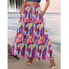 Zeagoo Womens Casual Maxi Skirts for Women 2026 High Waist Boho Skirts Floral Printed Long Flowy Skirt with Pockets(Multicolor-02)