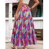 Zeagoo Womens Casual Maxi Skirts for Women 2026 High Waist Boho Skirts Floral Printed Long Flowy Skirt with Pockets(Multicolor-02)