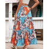 Zeagoo Womens Casual Maxi Skirts for Women 2026 High Waist Boho Skirts Floral Printed Long Flowy Skirt with Pockets(Multicolor-03)