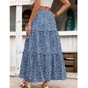 Zeagoo Womens Casual Maxi Skirts for Women 2026 High Waist Boho Skirts Floral Printed Long Flowy Skirt with Pockets(White Floral-01)