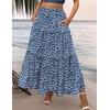 Zeagoo Womens Casual Maxi Skirts for Women 2026 High Waist Boho Skirts Floral Printed Long Flowy Skirt with Pockets(White Floral-01)