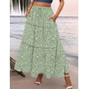 Zeagoo Womens Casual Maxi Skirts for Women 2026 High Waist Boho Skirts Floral Printed Long Flowy Skirt with Pockets(Xh534)
