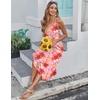 Zeagoo Women’s Casual Sundress Summer Maxi Sleeveless V Neck Split Boho Beach Dress Travel Vacation Dress with Pockets(A02-pink Floral)