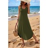 Zeagoo Women’s Casual Sundress Summer Maxi Sleeveless V Neck Split Boho Beach Dress Travel Vacation Dress with Pockets(Arg)