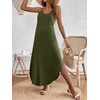 Zeagoo Women’s Casual Sundress Summer Maxi Sleeveless V Neck Split Boho Beach Dress Travel Vacation Dress with Pockets(Arg)