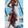 Zeagoo Women’s Casual Sundress Summer Maxi Sleeveless V Neck Split Boho Beach Dress Travel Vacation Dress with Pockets(Bf183)