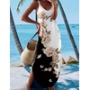 Zeagoo Women’s Casual Sundress Summer Maxi Sleeveless V Neck Split Boho Beach Dress Travel Vacation Dress with Pockets(Bf348)