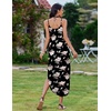 Zeagoo Women’s Casual Sundress Summer Maxi Sleeveless V Neck Split Boho Beach Dress Travel Vacation Dress with Pockets(Blue Flora)