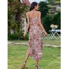 Zeagoo Women’s Casual Sundress Summer Maxi Sleeveless V Neck Split Boho Beach Dress Travel Vacation Dress with Pockets(Colorful Flora1)