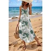 Zeagoo Women’s Casual Sundress Summer Maxi Sleeveless V Neck Split Boho Beach Dress Travel Vacation Dress with Pockets(Hf39)