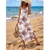 Zeagoo Women’s Casual Sundress Summer Maxi Sleeveless V Neck Split Boho Beach Dress Travel Vacation Dress with Pockets(Hf70)